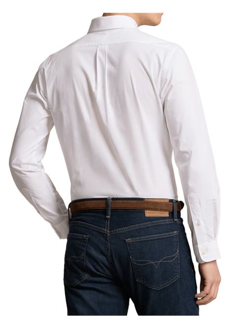 Camicia da uomo in popelin stretch, colore white POLO RALPH LAUREN | 710928255002